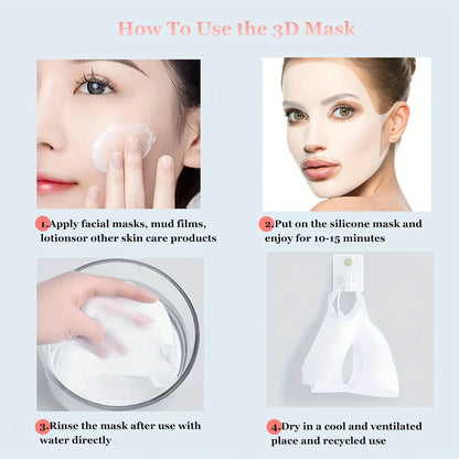 1pcs Silicone Facial Mask Moisturizing Mask Cover