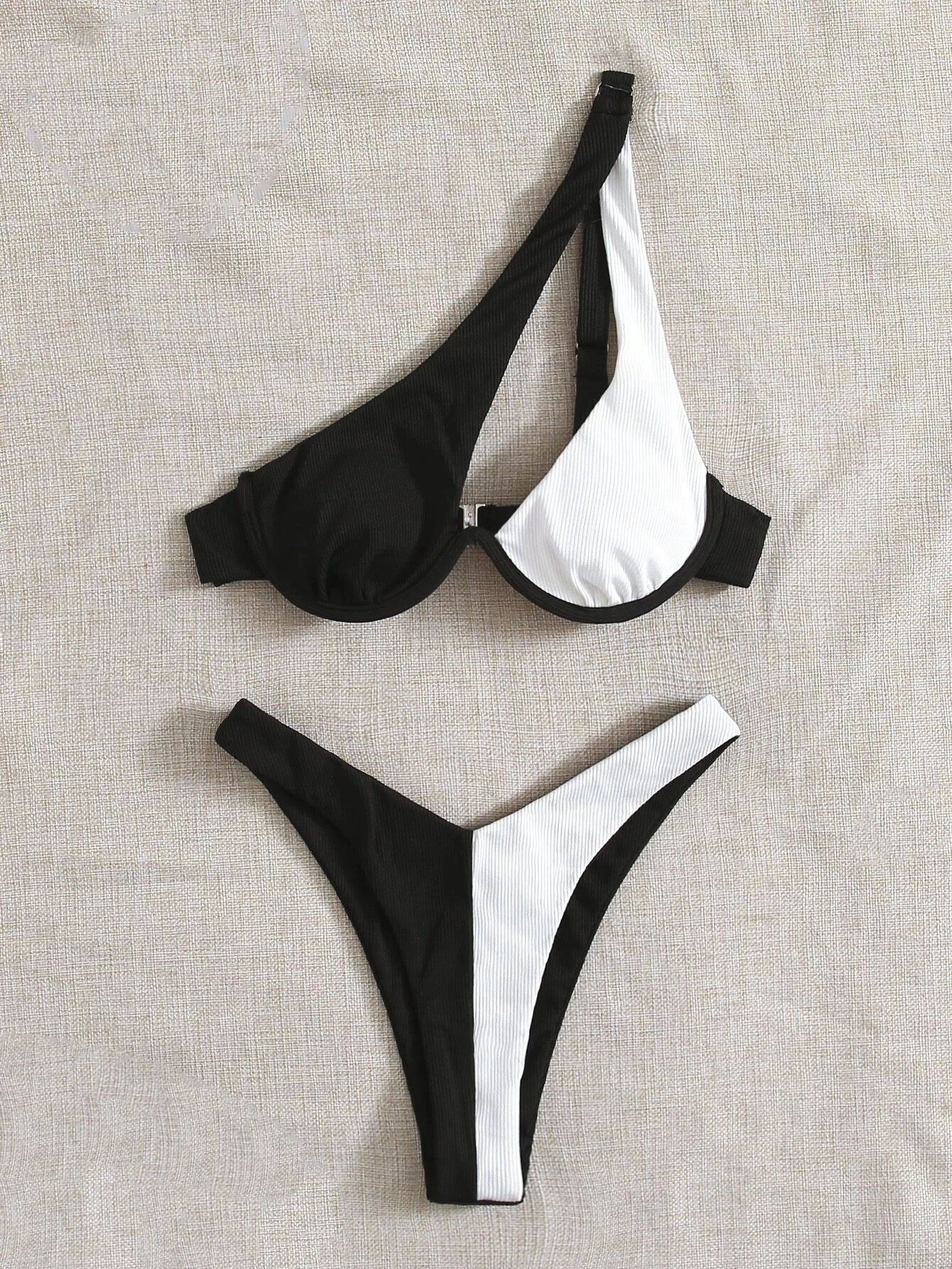 Luxury Two-Piece Solid Patchwork Bikini Set