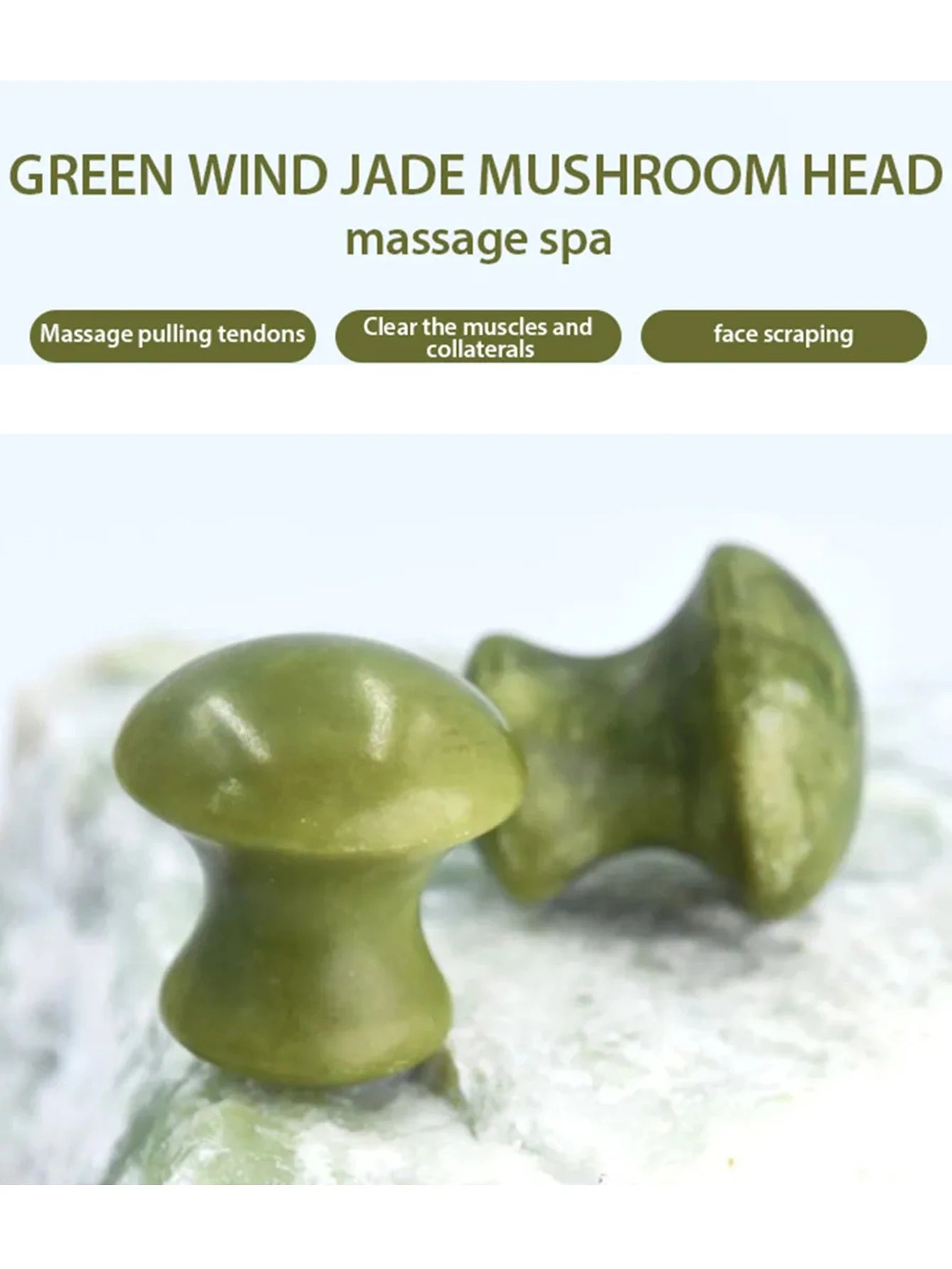 1 Pcs Natural Green Quartz Stone Massager