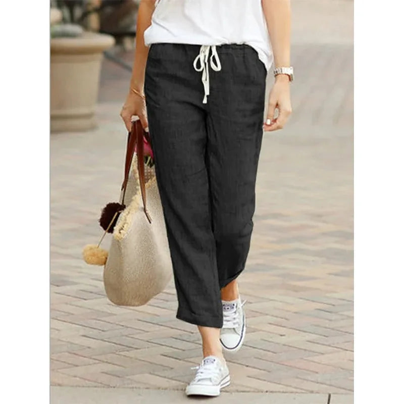 Women's Casual Cotton Drawstring Pants