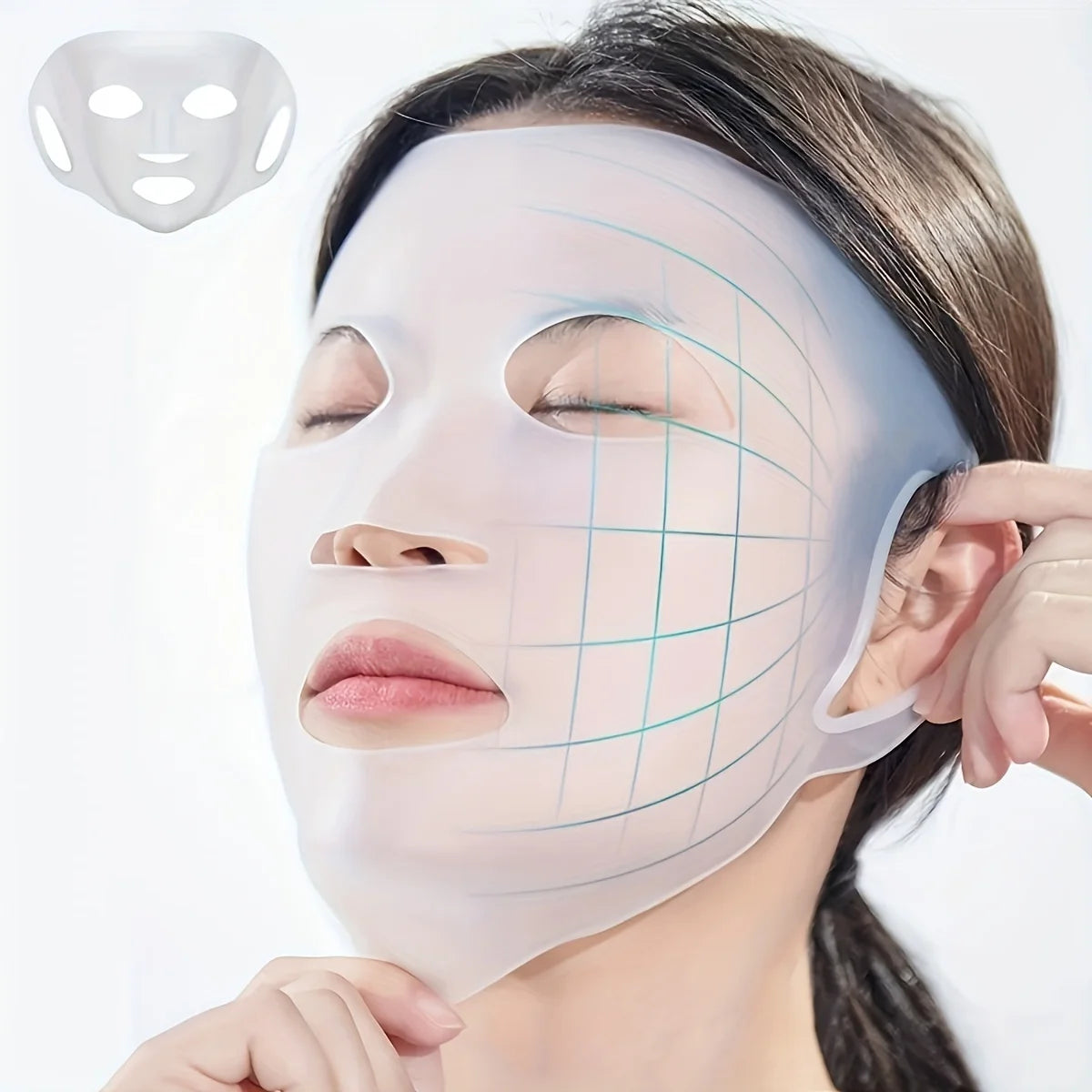 1pcs Silicone Facial Mask Moisturizing Mask Cover