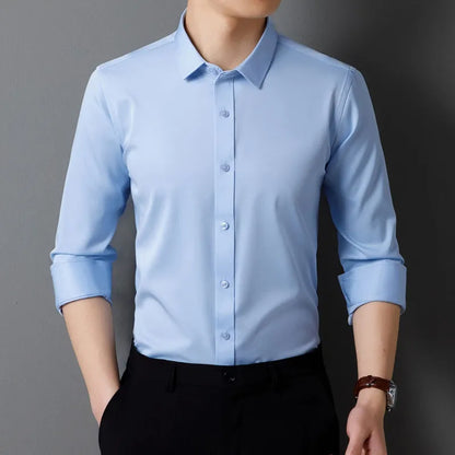 Classic Solid Color Long Sleeve Shirt