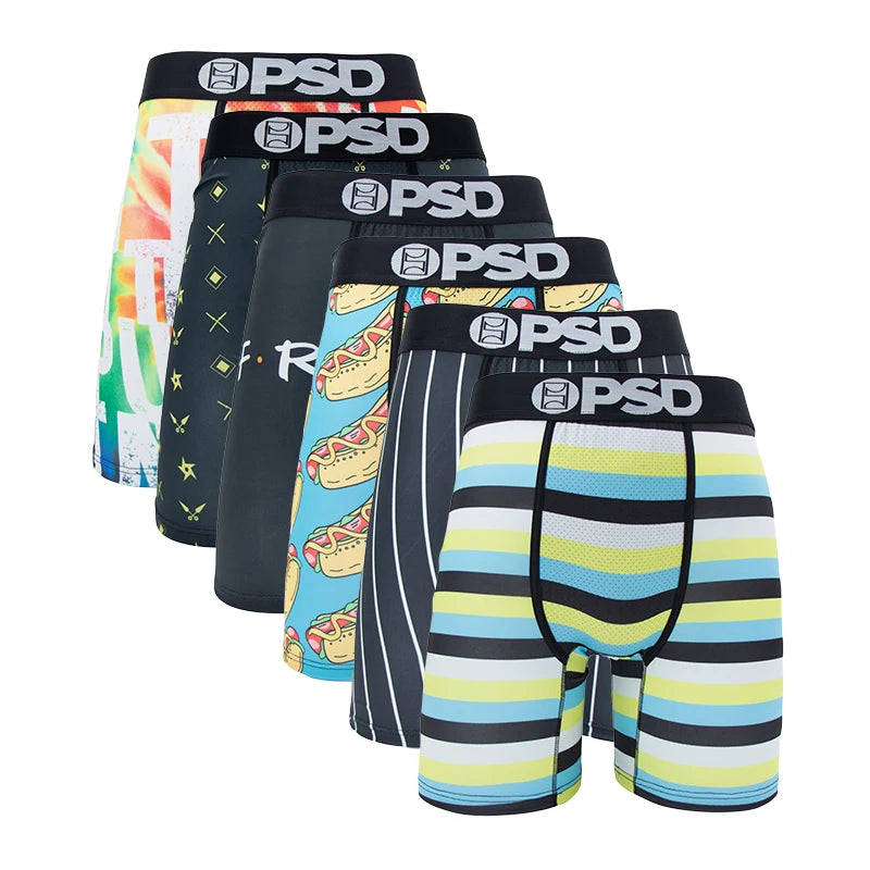 6Pcs Fashion Print Boxer Shorts for Men
