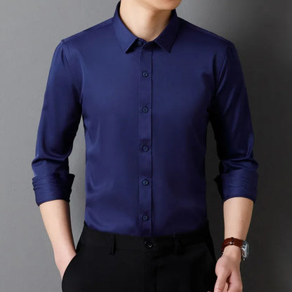 Classic Solid Color Long Sleeve Shirt