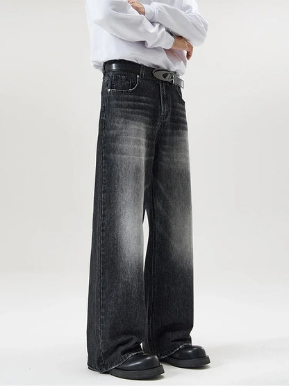 Vintage Distressed Baggy Straight Denim Jeans