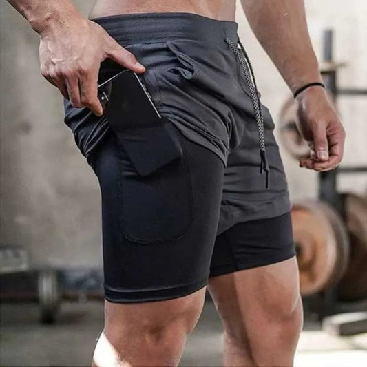 Camo 2-in-1 Quick Dry Running Shorts