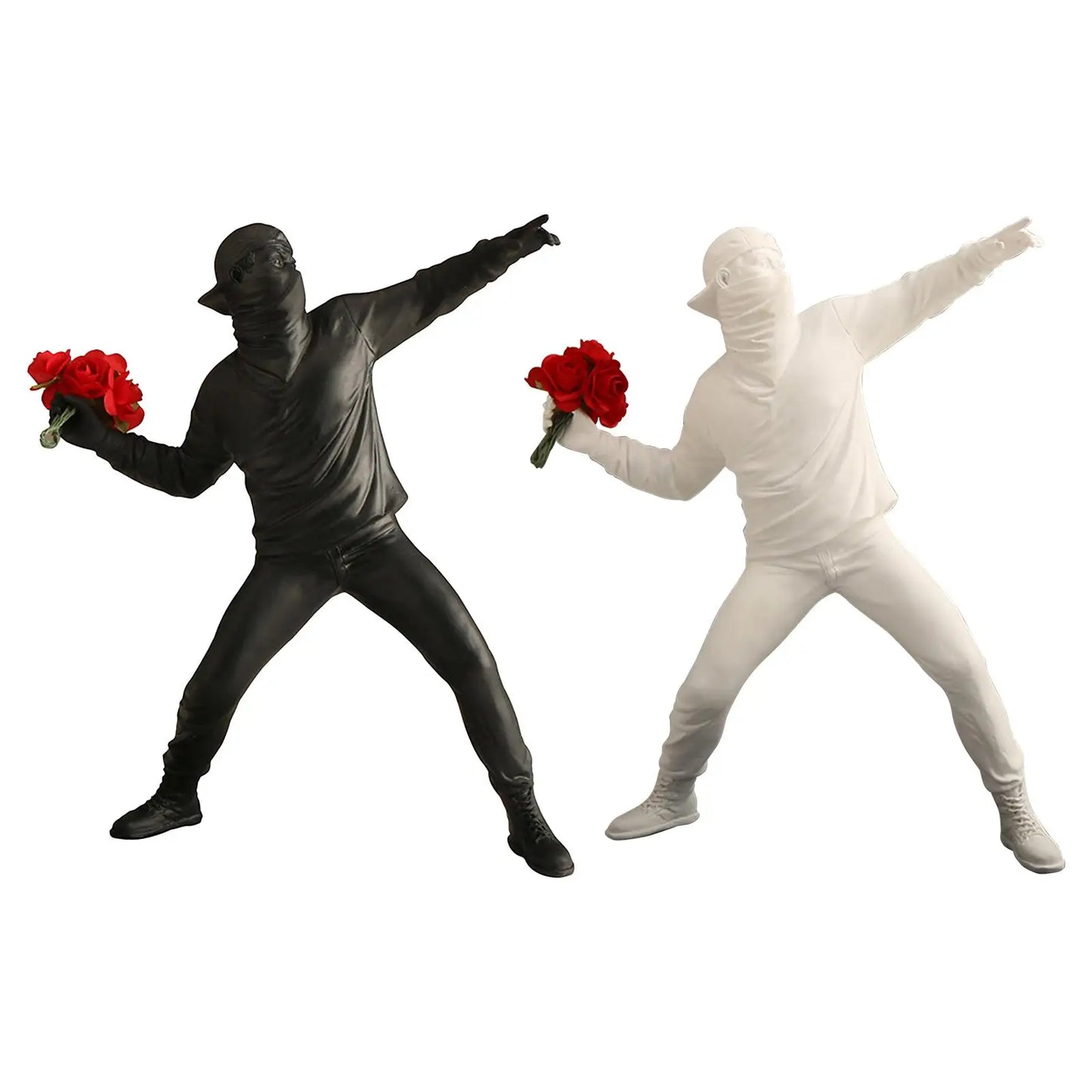 Modern Art Resin Banksy Sculptures Flower