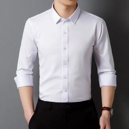 Classic Solid Color Long Sleeve Shirt