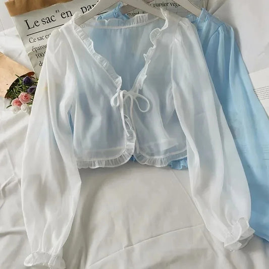 Lace Bow Summer Sun Protection Cardigan