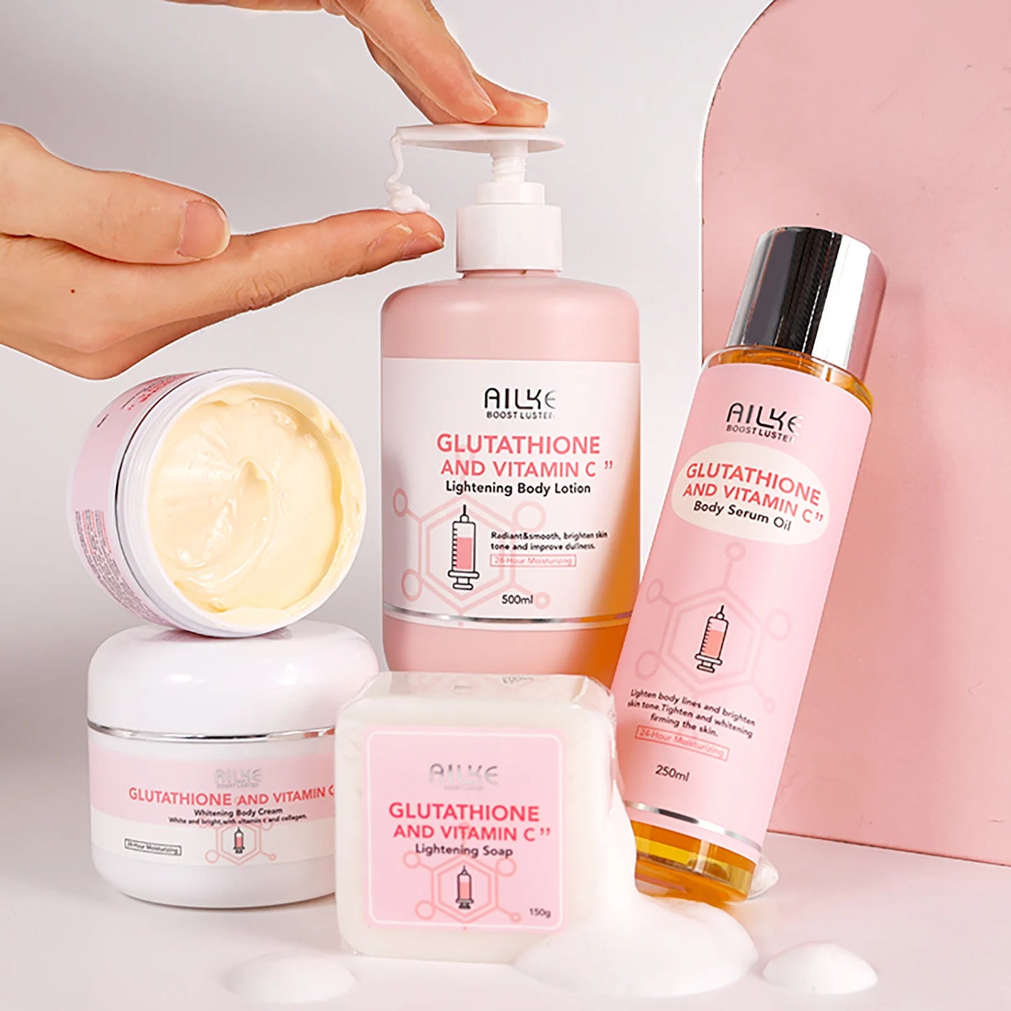 Glutathione & Vitamin C Skin Care Set, Moisturizing Tone