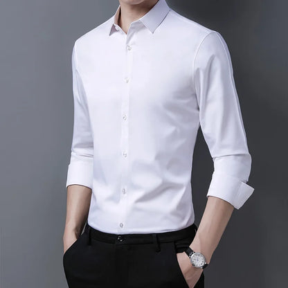 Men's  Solid Color Long Sleeved Shirt