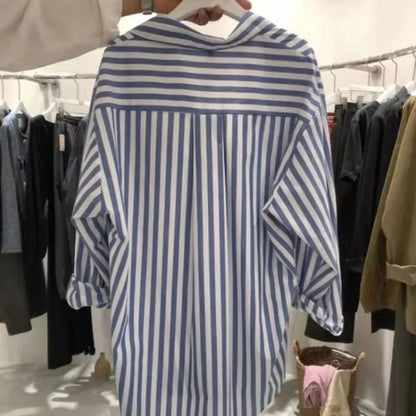 South Korea Dongdaemun Striped Shirt